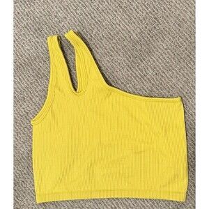Aerie Offline One Shoulder Ribbed Crop Top Size M